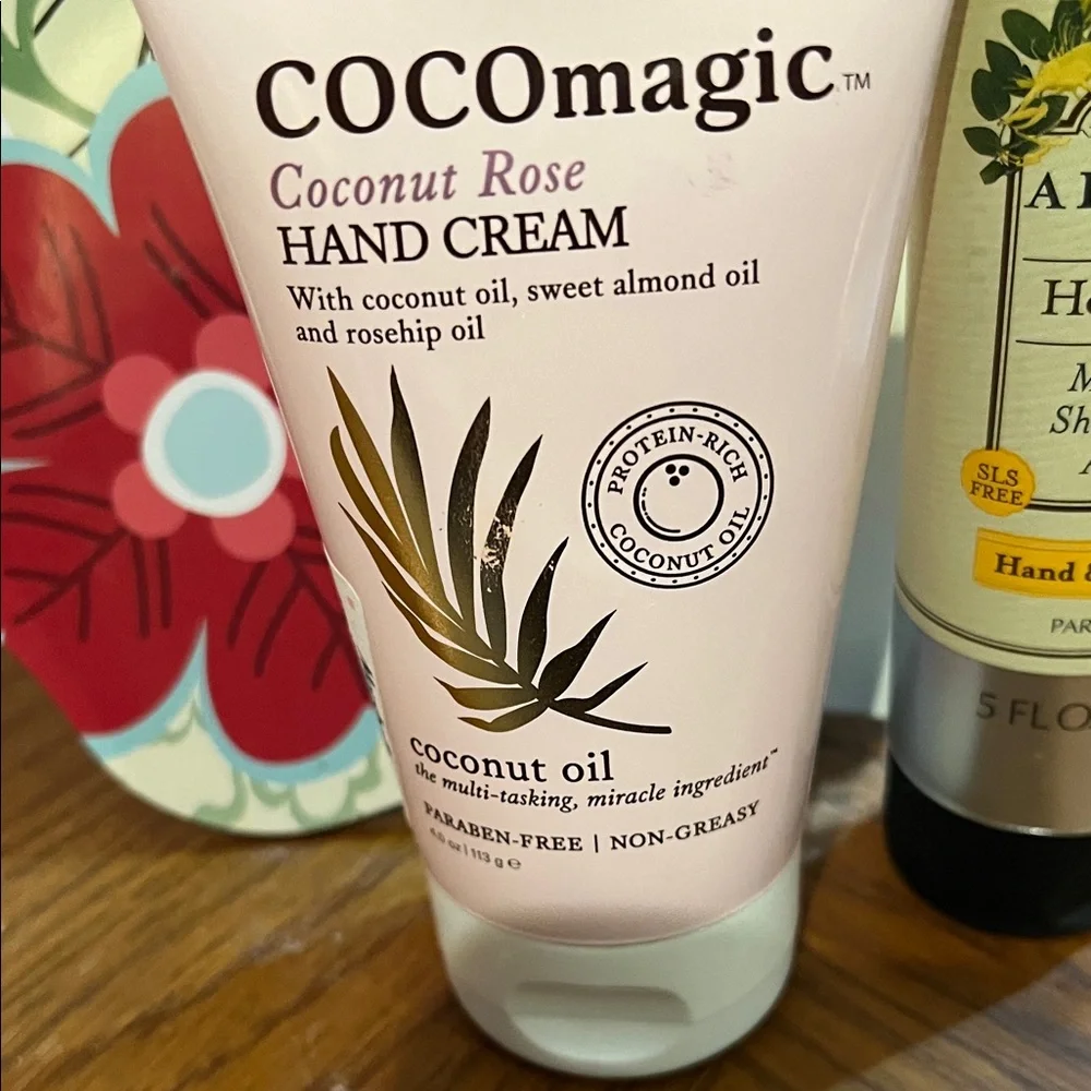 COCOmagic Coconut Rose Hand Cream & A La Maison Honeysuckle Lotion
